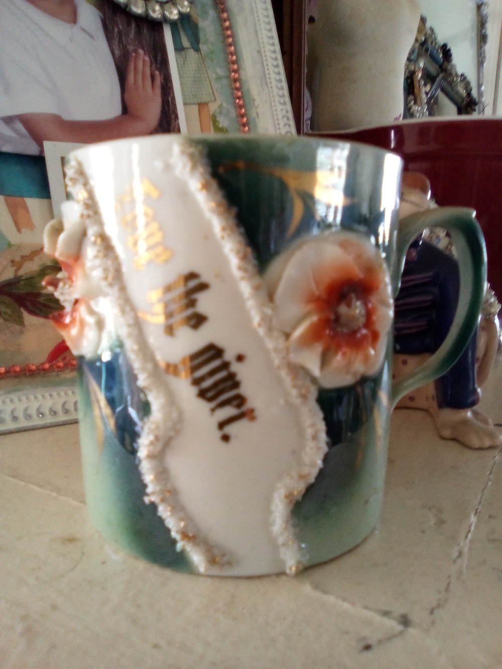 Royal Worcester Germany Love The Giver Gold Trim Cup